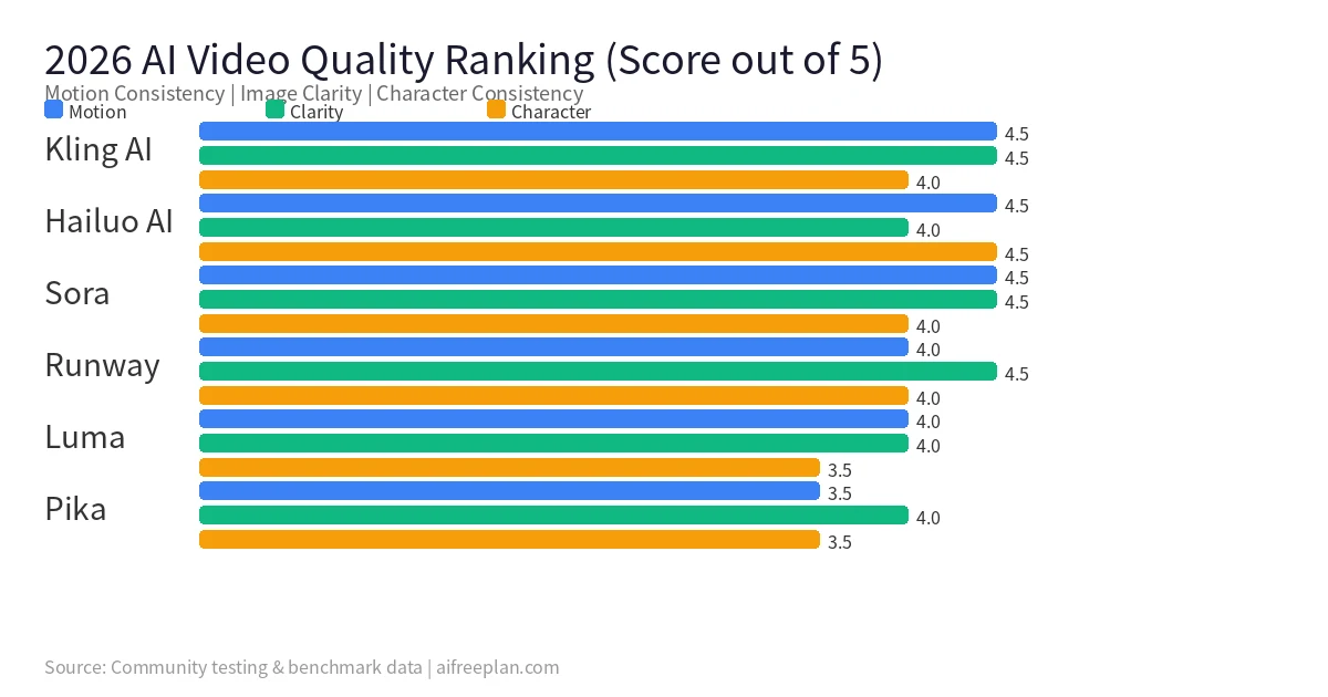 AI video tools quality and free credits comparison ranking